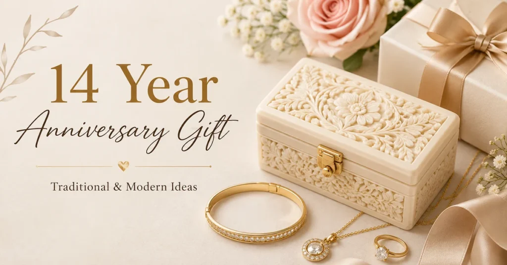 14 Year Anniversary Gift Traditional and Modern