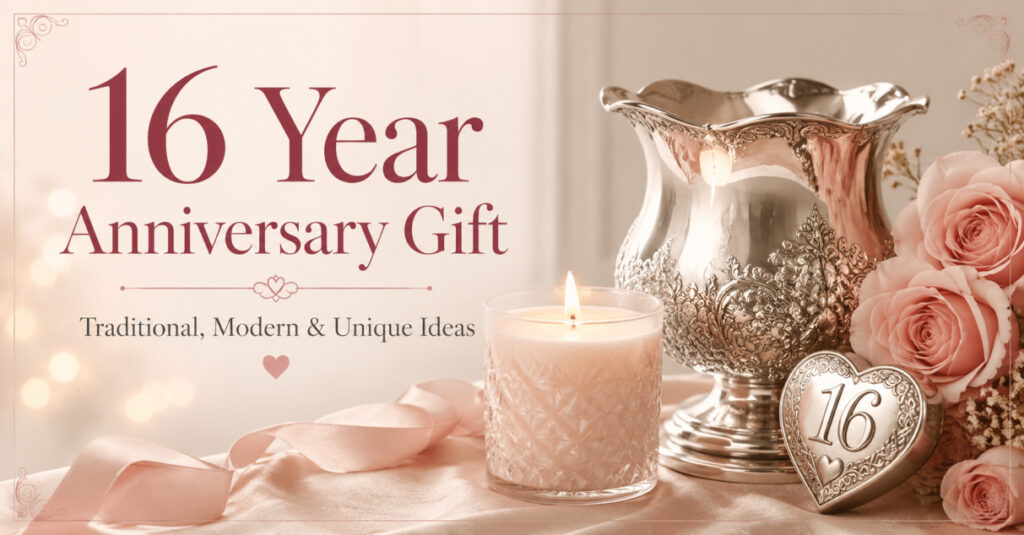 16 Year Anniversary Gift Traditional and Modern