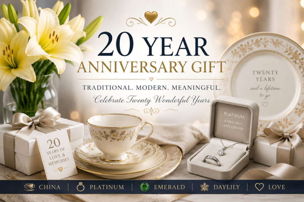 20 Year Anniversary Gift Traditional and Modern