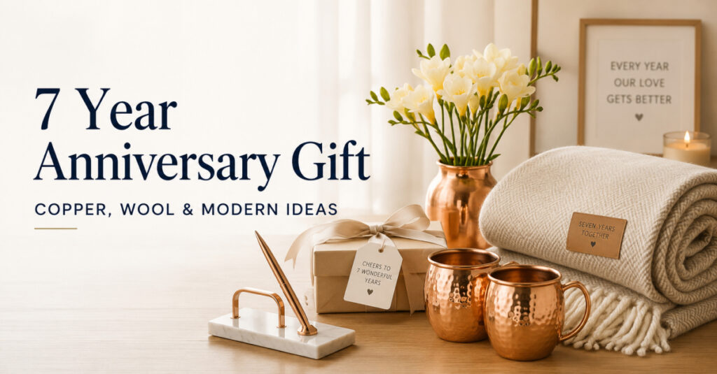 7 Year Anniversary Gift Traditional and Modern