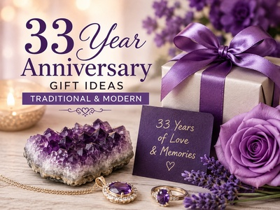 33 Year Anniversary Gift Traditional and Modern